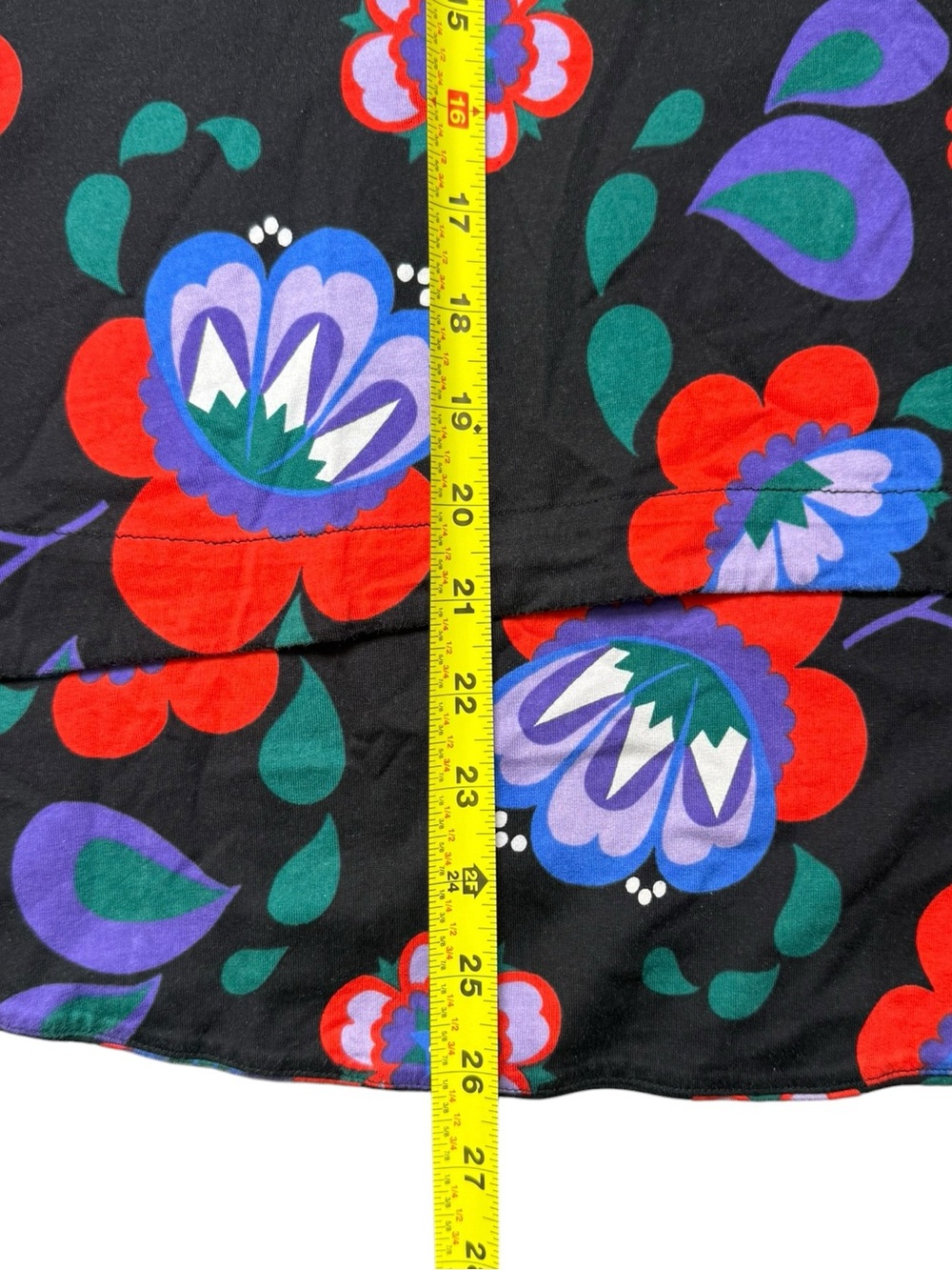 Marimekko Mukkamaija Floral Print Long Sleeve High-Low Top - Picture 4 of 8